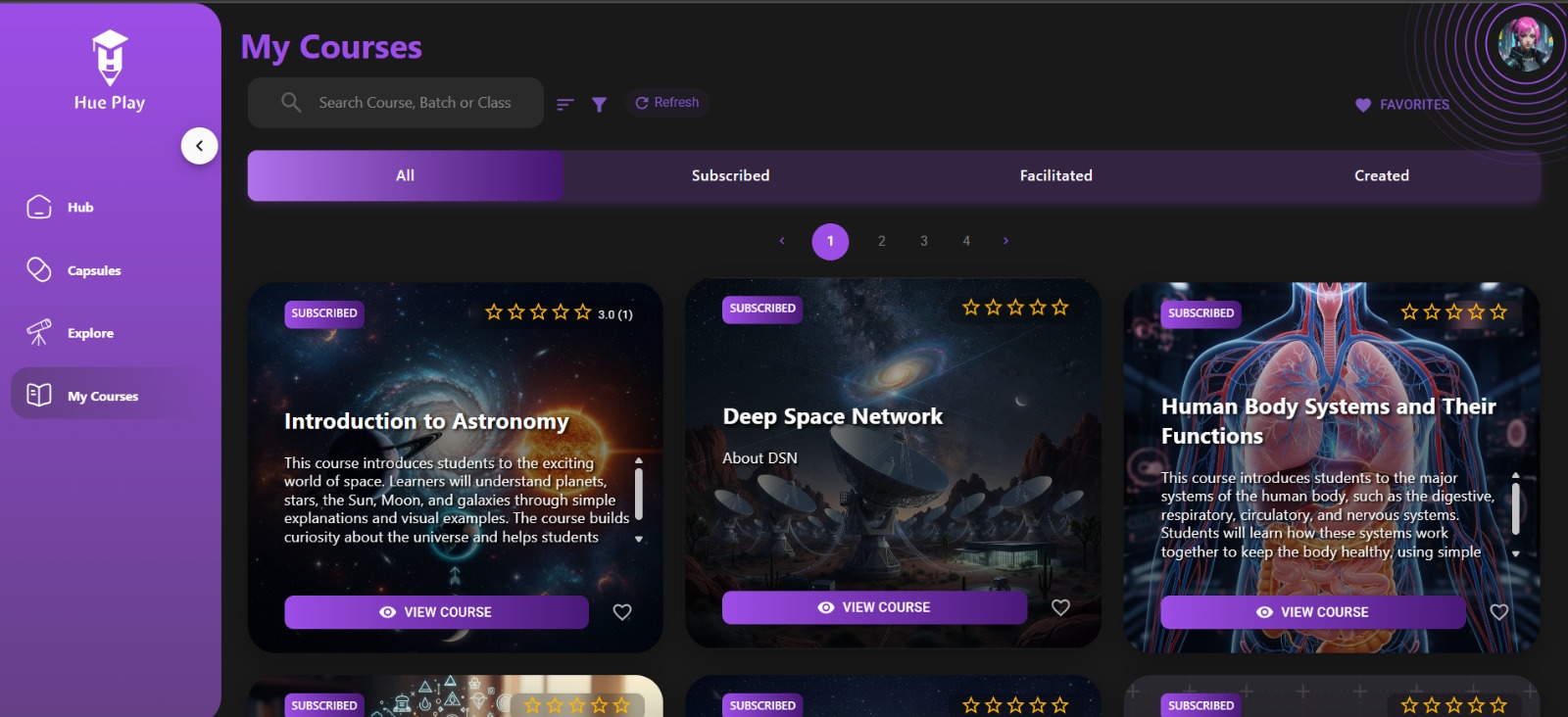 My Courses — Your Dashboard